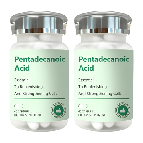 DNOUHN 2PCS Pentadecanoic Acid, Pentadecanoic Acid Formula Supplement, Sourced from High-Altitude Sheep Milk, 60 Capsules
