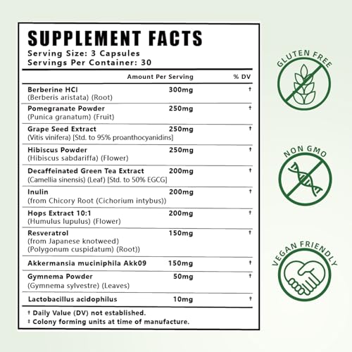 DNOUHN GLP-1 Supplement for Women and Men, GLP Activate Natural Formula, Energy and Overall Health, 90 Capsules
